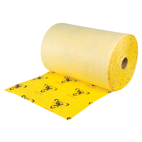Premium Caution Rolls, Heavyweight, 150' L x 24" W, 37.6 gal. Absorbancy Ontario Packaging