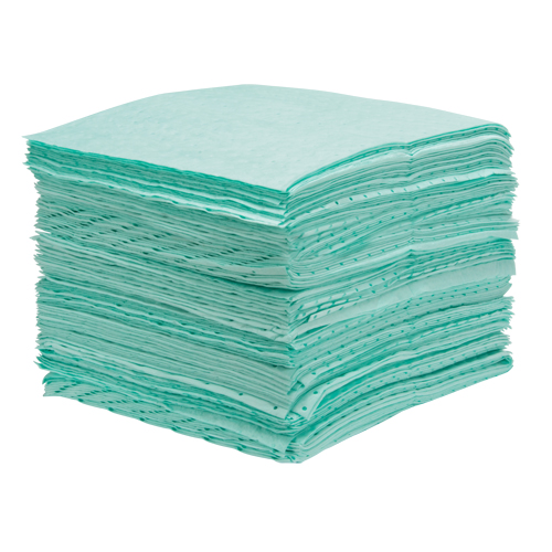 Premium Bonded Sorbent Pads, Hazmat, 15" x 18", 25 gal. Absorbancy Ontario Packaging