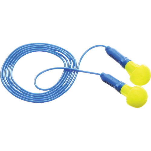 E-A-R Push-Ins Earplugs, Corded, Pair - Polybag, 28/23 dB NRR, One-Size Ontario Packaging