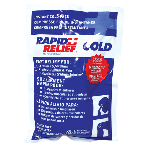 Rapid Relief&reg; Instant Chill Pack, Cold, Single Use, 5" x 9" Ontario Packaging