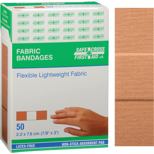 Bandages, Rectangular/Square, 3", Fabric, Non-Sterile Ontario Packaging