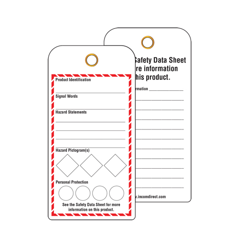 &eacute;tiquettes SGH pour le milieu de travail, Papier cartonn&eacute;, 3" la x 6" h, Anglais Ontario Packaging