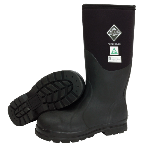 Chore Classic Airmesh-Lined Work Boots, Rubber, Steel Toe, Size 5, Puncture Resistant Sole Ontario Packaging