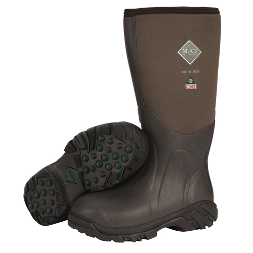 Arctic Pro Extreme Conditions Work Boot, Rubber, Steel Toe, Size 8, Puncture Resistant Sole Ontario Packaging