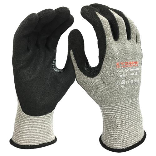 Cut-Resistant Gloves, Size Large/9, 13 Gauge, Foam Nitrile Coated, Kyorene&reg; Shell, ANSI/ISEA 105 Level 3/EN 388 Level C Ontario Packaging