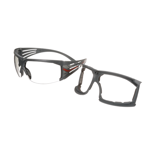 Lunettes de s&eacute;curit&eacute; avec joint s&eacute;rie 600 SecureFit, Lentille Gris/Int&eacute;rieur/ext&eacute;rieur, Antibu&eacute;e, ANSI Z87+/R&eacute;pond ou surpasse la norme CSA Z94.3 Ontario Packaging