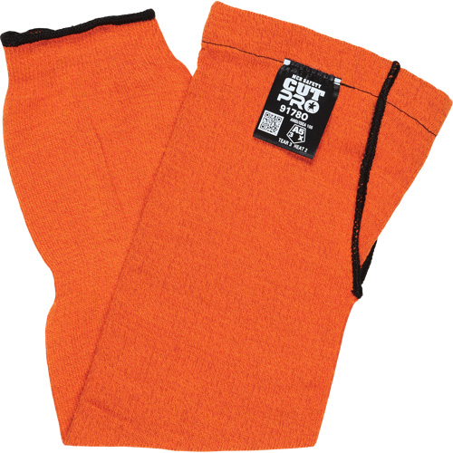 Manches Memphis avec trou pour le pouce, Kevlar, 18", ASTM ANSI niveau A5, Orange Ontario Packaging