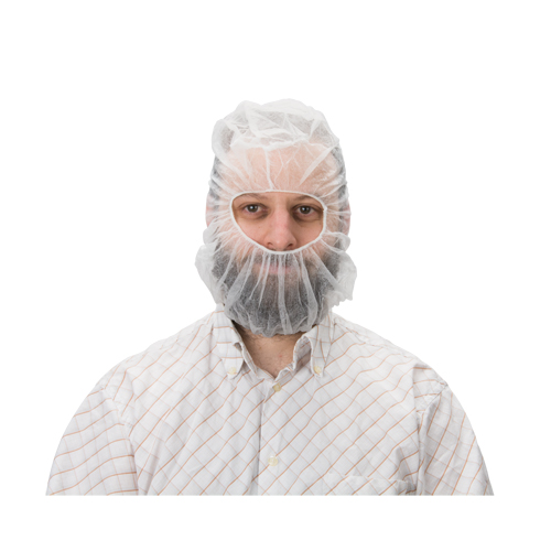Cagoule jetable, Polypropyl&egrave;ne, Blanc Ontario Packaging