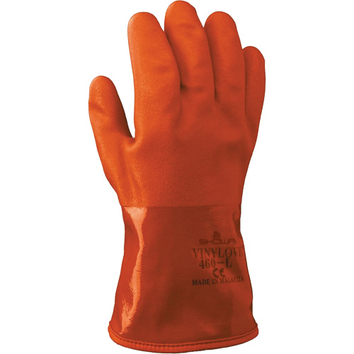 Atlas 460 Double-Dipped Gloves, Size Medium/8, 12" L, PVC, Acrylic/Cotton Inner Lining, 130-mil Ontario Packaging