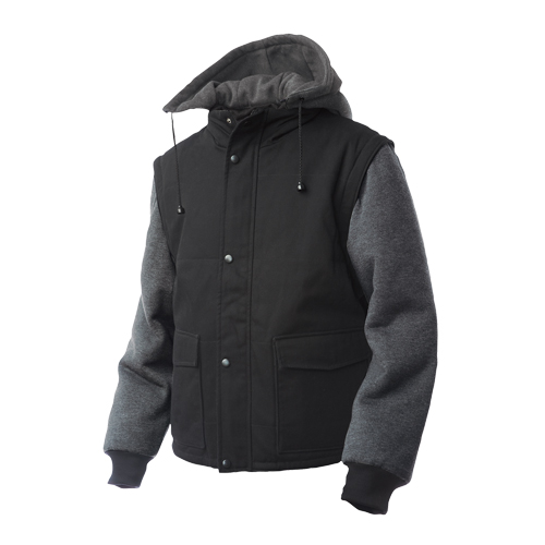 Zip-Off Sleeve Jacket, Men's, Large, Black Ontario Packaging