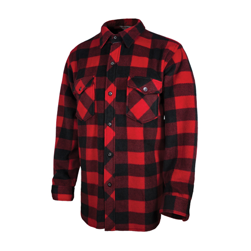 Chemise &agrave; carreaux en molleton solaire, Hommes, Grand, Rouge Ontario Packaging