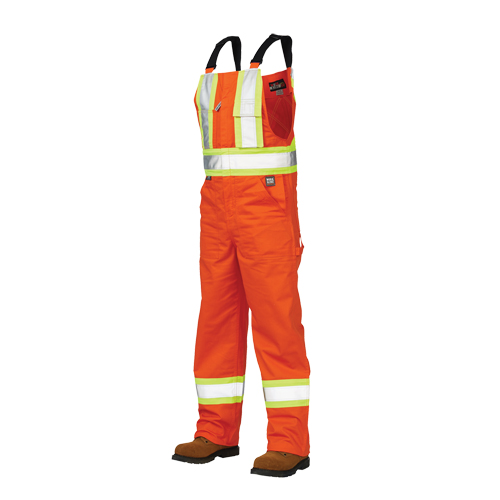 Unlined Safety Overalls, Poly-Cotton, Large, High Visibility Orange Ontario Packaging