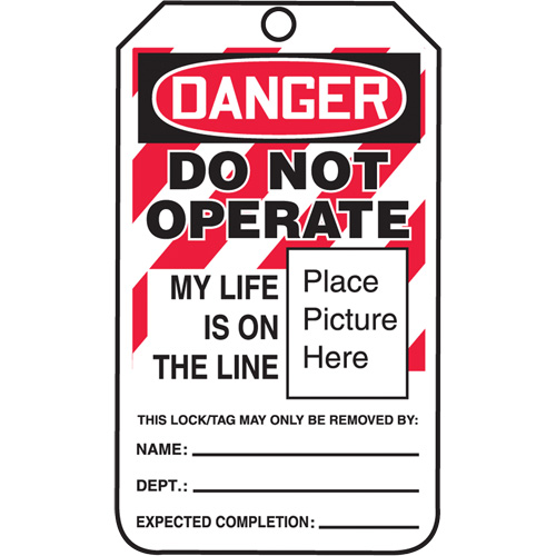 Do Not Operate Danger Lockout Tagout Tags, Cardstock, 3-1/4" W x 5-3/4" H, English Ontario Packaging