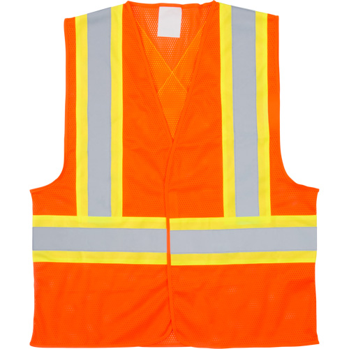 Veste de s&eacute;curit&eacute; pour la circulation, Orange haute visibilit&eacute;, T-Grand, Polyester Ontario Packaging