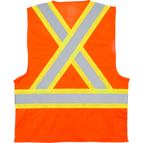 Veste de s&eacute;curit&eacute; pour la circulation, Orange haute visibilit&eacute;, T-Grand, Polyester Ontario Packaging