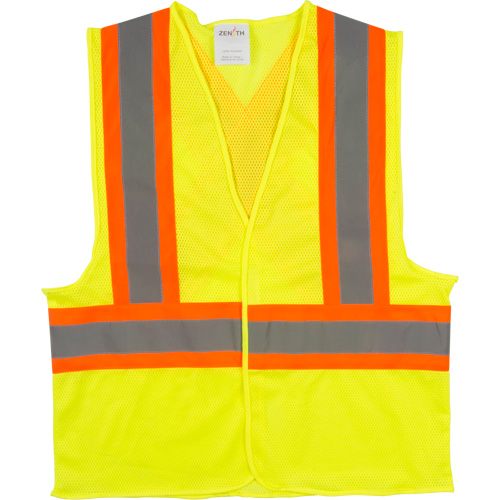 Veste de s&eacute;curit&eacute; pour la circulation, Jaune lime haute visibilit&eacute;, 2T-Grand, Polyester Ontario Packaging