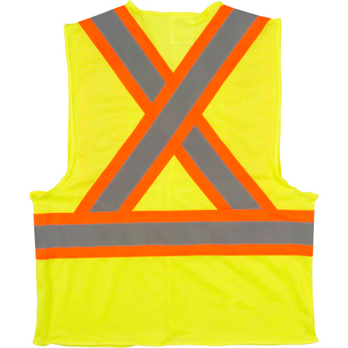Veste de s&eacute;curit&eacute; pour la circulation, Jaune lime haute visibilit&eacute;, 2T-Grand, Polyester Ontario Packaging