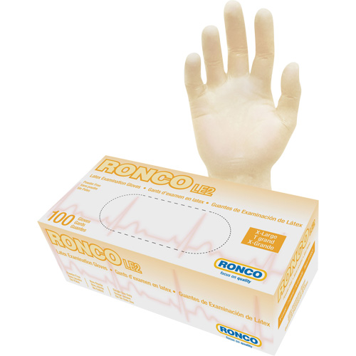 Disposable Gloves, X-Large, Latex, 4-mil, Powder-Free, Natural, Class 2 Ontario Packaging