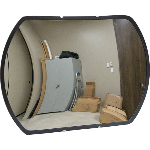 Roundtangular Convex Mirror with Bracket, 12" H x 18" W, Indoor/Outdoor Ontario Packaging