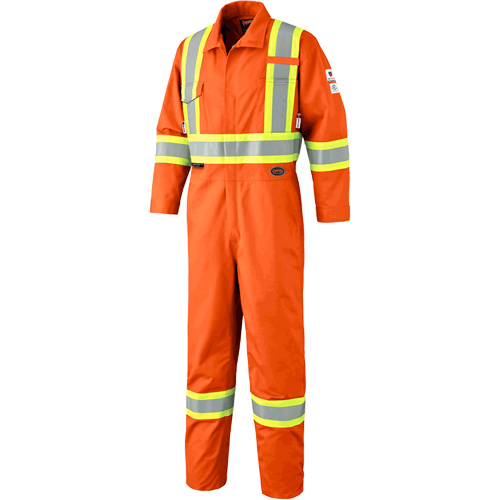 7702 FR Hi-Vis Safety Coveralls, Size 36, Orange Ontario Packaging