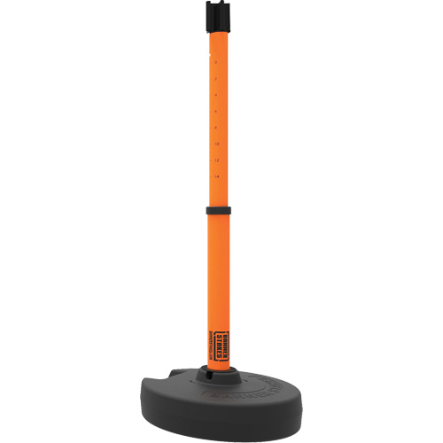 PLUS Barrier Post Set Receiver, 42" High, Orange Ontario Packaging