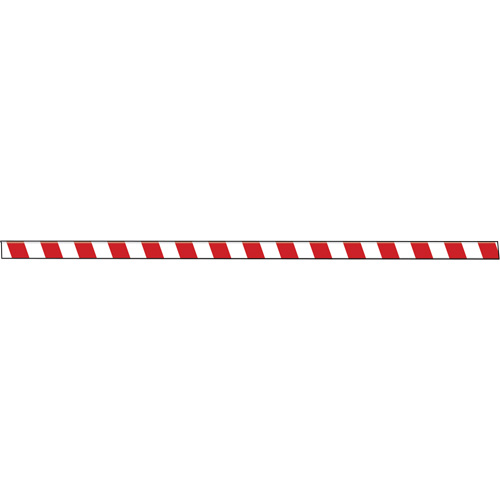 Marqueur robuste pour le sol Tough-Mark, Rectangle, 48" lo x 3" la, Rouge et blanc, Poly&eacute;thyl&egrave;ne Ontario Packaging