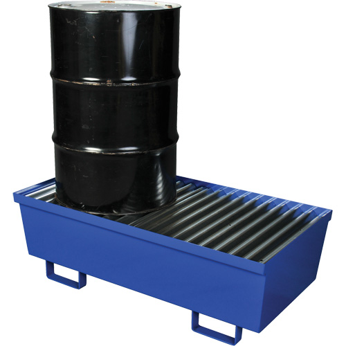 Steel Spill Containment Pallet, 74 US gal. Spill Capacity, 27" x 51.25" x 13" Ontario Packaging