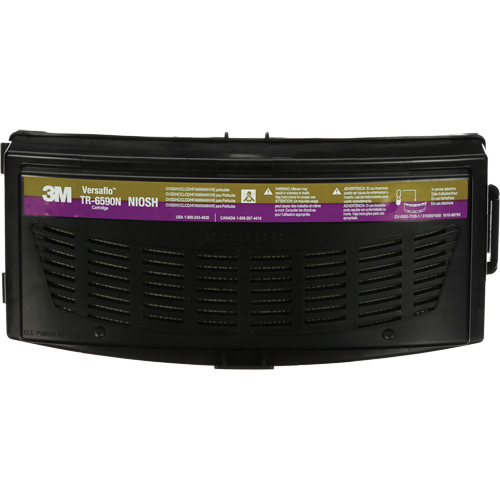 Cartouche multigaz/haute efficacit&eacute; Versaflo, Ammoniac/dioxyde de chlore/Gaz de chlore/Chlorure d'hydrog&egrave;ne/Florure d'hydrog&egrave;ne/Mercure/M&eacute;thylamine/Vapeur organique/Particules/SO2 Dioxyde de soufre, Paquet de 1 Ontario Packaging