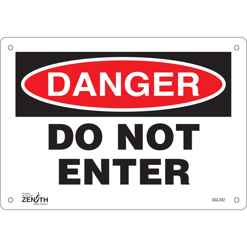 Enseigne Do Not Enter, 7" x 10", Plastique, Anglais Ontario Packaging