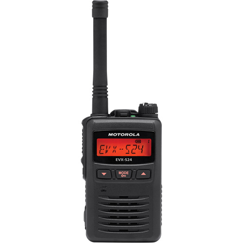 Radio portative de s&eacute;rie EVX-S24, Bande UHF, 256 canaux, Port&eacute;e 200 000 pi² Ontario Packaging