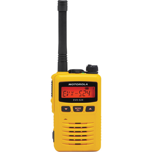 Radio portative de s&eacute;rie EVX-S24, Bande UHF, 256 canaux, Port&eacute;e 200 000 pi² Ontario Packaging
