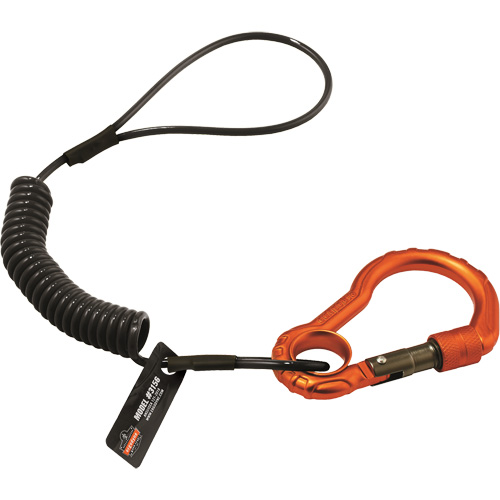 Squids&reg; 3156 Tool Lanyard, Coil, Carabiner/Loop Ontario Packaging