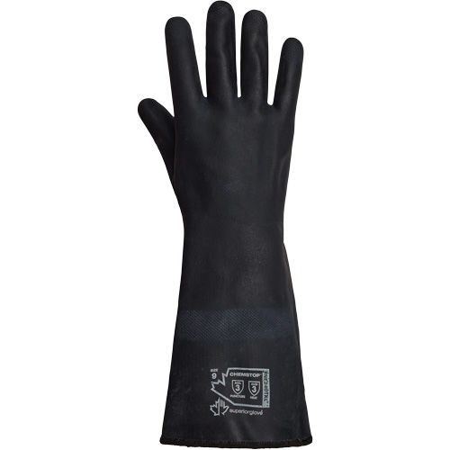 SolvStop Heady-Duty Chemical & Heat-Resistant Gloves, Neoprene, 8, Protects Up To 392° F (200° C) Ontario Packaging