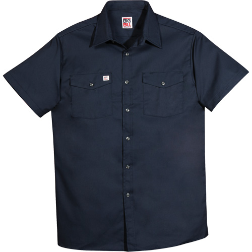 Chemise de travail &agrave; manches courtes en tissu crois&eacute;, Hommes, 4T-Grand, Bleu marine Ontario Packaging