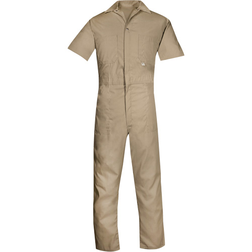 Short-Sleeved Coveralls, Men's, Tan, Size 4X-Large Ontario Packaging