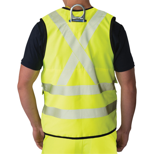 Ripstop Surveyor's Vest, High Visibility Lime-Yellow, Small, Polyester Ontario Packaging