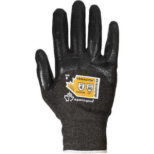 Gants en tricot de fibre filament composite ultrafin, Taille 5, Calibre 18, Rev&ecirc;tement Mousse de nitrile, Enveloppe en TenActiv, ASTM ANSI niveau A4 Ontario Packaging