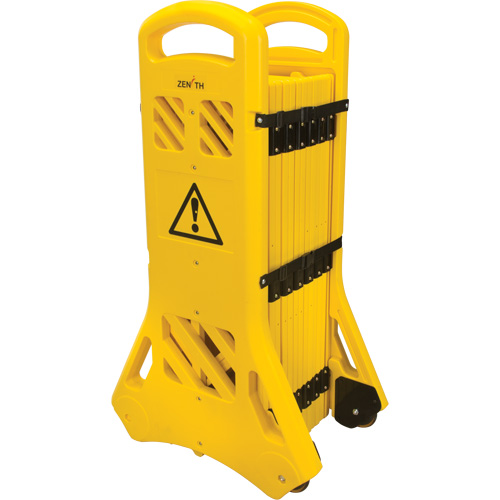 Portable Mobile Barrier, 40" H x 13' L, Yellow Ontario Packaging