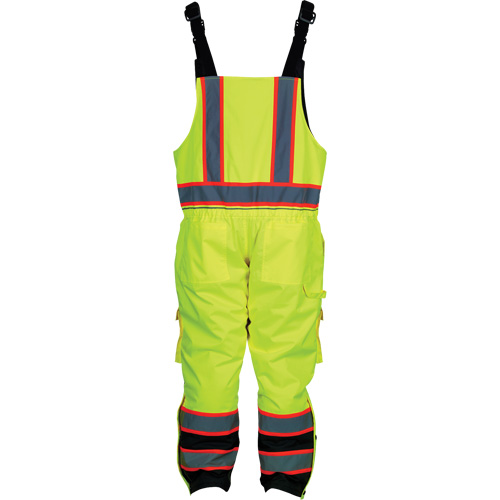 Insulated Overalls, Polyester/Polyurethane, Small, High Visibility Lime-Yellow Ontario Packaging