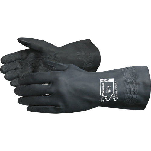 Chemstop Lined Chemical-Resistant Gloves, Size 7, 12" L, Neoprene, Flock-Lined Inner Lining, 30-mil Ontario Packaging