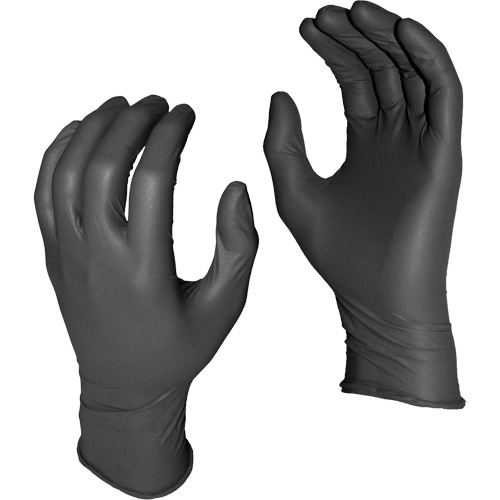 Gants jetables Grease Monkey, 2T-Grand, Nitrile, 5 mils, Sans poudre, Noir Ontario Packaging