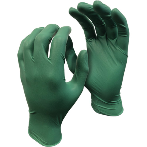 Gants 5559PF Green Monkey, Petit, Nitrile, 4 mils, Sans poudre, Vert Ontario Packaging