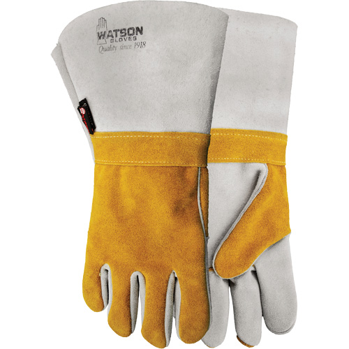 1034 Wopper Welding Gloves, Split Cowhide, Size 10 Ontario Packaging