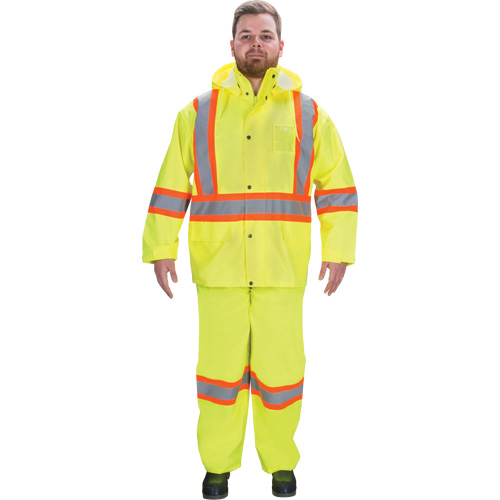 RZ1000 Rain Suit, Polyester, Small, High Visibility Lime-Yellow Ontario Packaging