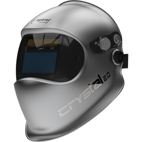 Crystal 2.0 Auto Darkening Welding Helmet, 3.94" L x 1.97" W View Area, 2/4 - 12 Shade Range, Silver Ontario Packaging