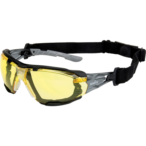 Z2900 Series Safety Glasses with Foam Gasket, Amber Lens, Anti-Scratch, ANSI Z87+/Meets/Exceeds CSA Z94.3 Ontario Packaging