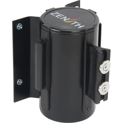 Wall Mount Barrier with Magnetic Tape, Steel, Screw Mount, 7', Yellow Tape Ontario Packaging