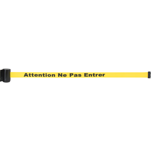 Cassette de ruban magn&eacute;tique pour barri&egrave;re de contr&ocirc;le des foules personnalis&eacute;e, Attention ne pas entrer, 7', Ruban Jaune Ontario Packaging