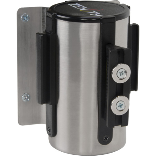 Wall Mount Barrier with Magnetic Tape, Steel, Screw Mount, 7', Yellow Tape Ontario Packaging