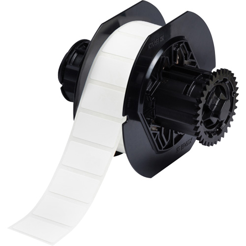 B33 Polyamide Coated Cloth Labels, Nylon, 1.5" L x 0.75" H, White Ontario Packaging